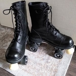 Marathon OP-57 Black Combat Boots Roller Skates Men size 7 Women size 9